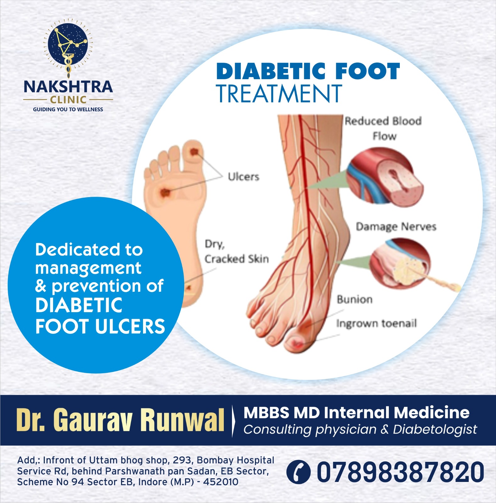 Best Doctor for Diabetic Foot Treatment in Indore